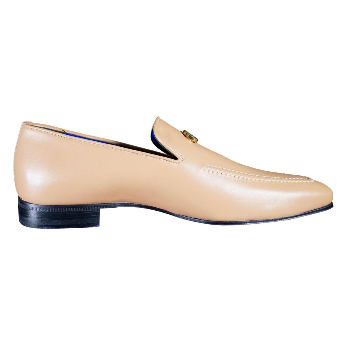 Latte With Yellow Gold Hardware Leather Loafers @ The Vault-8