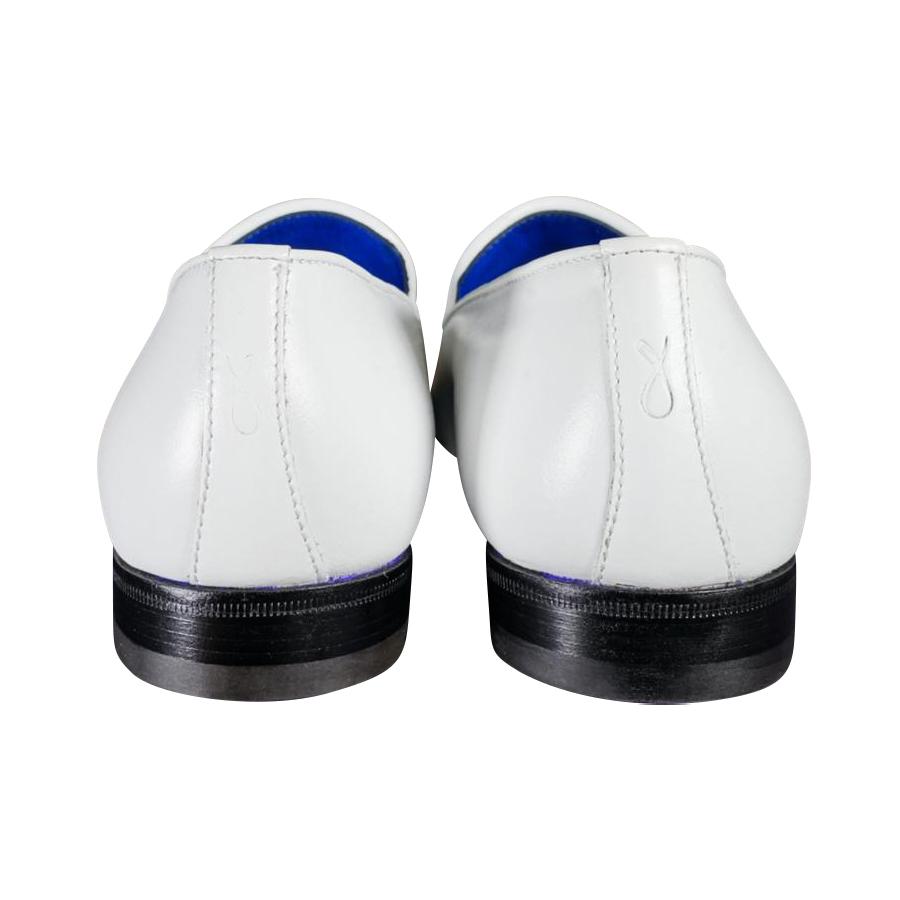 Bianco With Rose Gold Hardware Leather Loafers @ The Vault-7