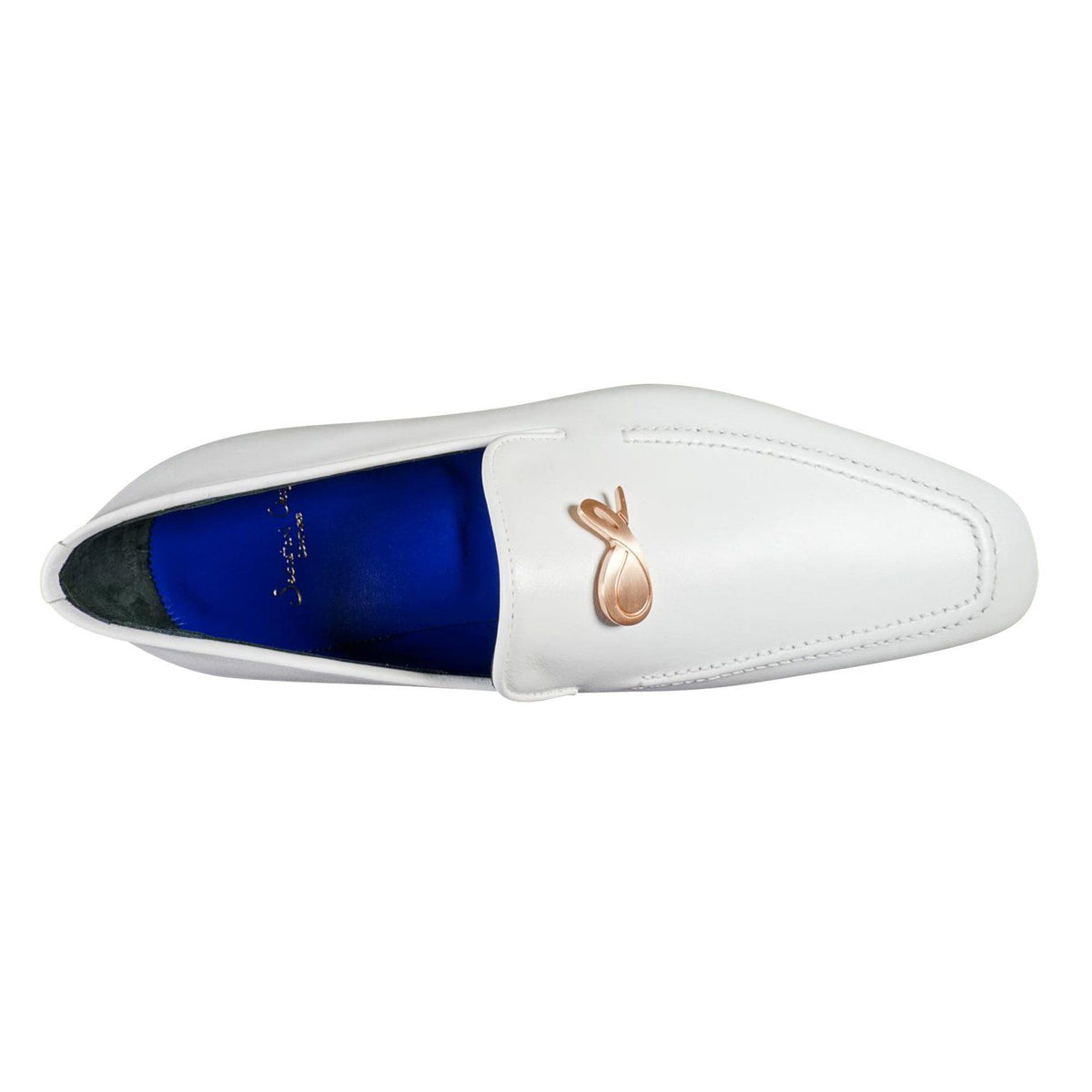 Bianco With Rose Gold Hardware Leather Loafers @ The Vault-8