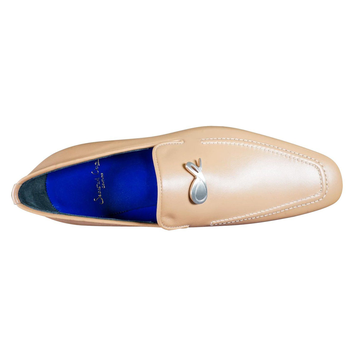 Latte With Silver Hardware Leather Loafers-9