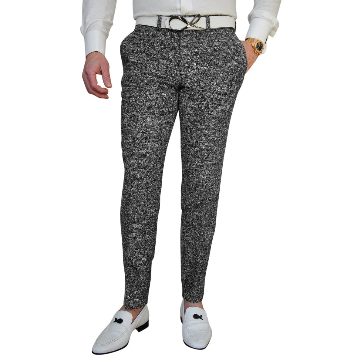 Carbon Grano Tweed Tweed Trousers @ The Vault