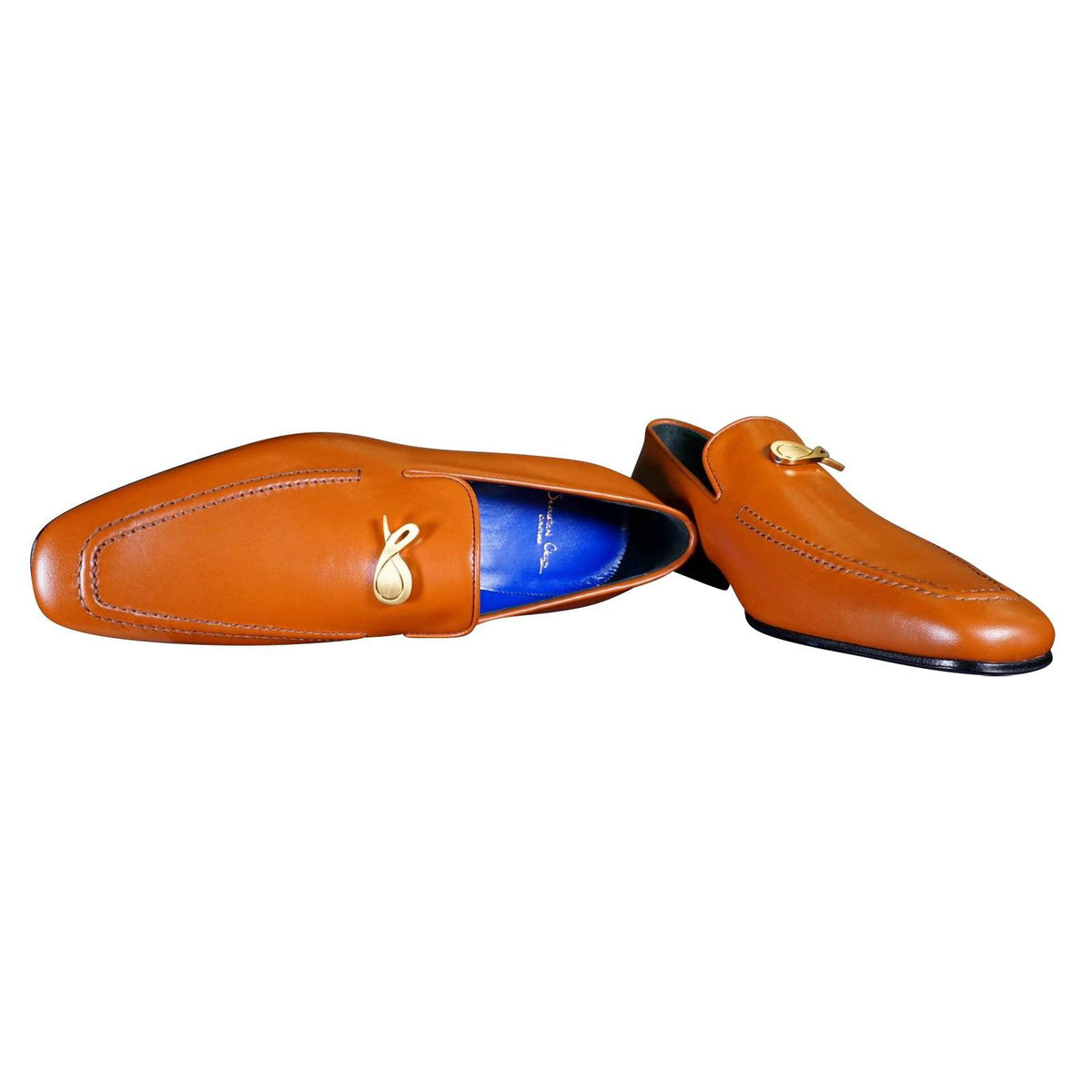 Caramello With Yellow Gold Hardware Leather Loafers-4