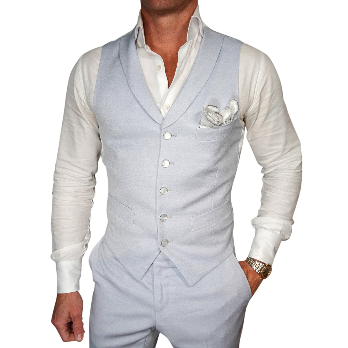 Pastel Azzurro Ciottoli Waistcoat