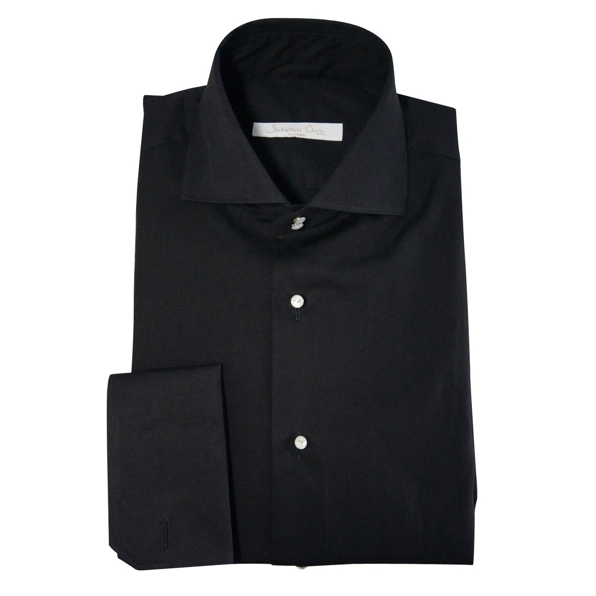 Black Classico Signature Tuxedo Shirt-3