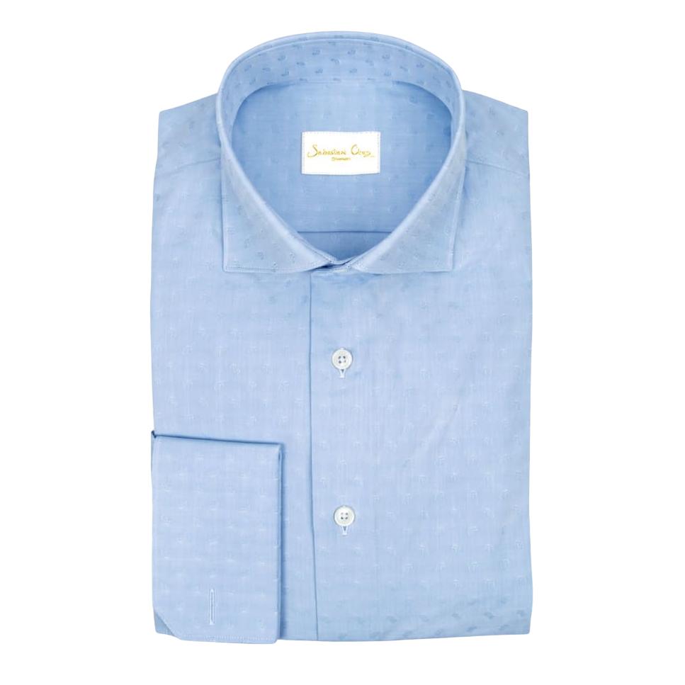 Bamino Blu Mini Paisley Dress Shirt @ The Vault
