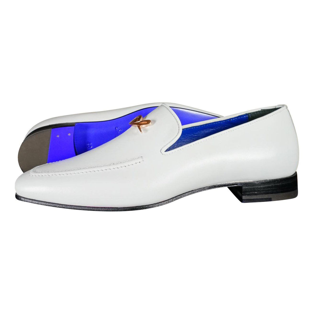 Bianco With Rose Gold Hardware Leather Loafers @ The Vault-2