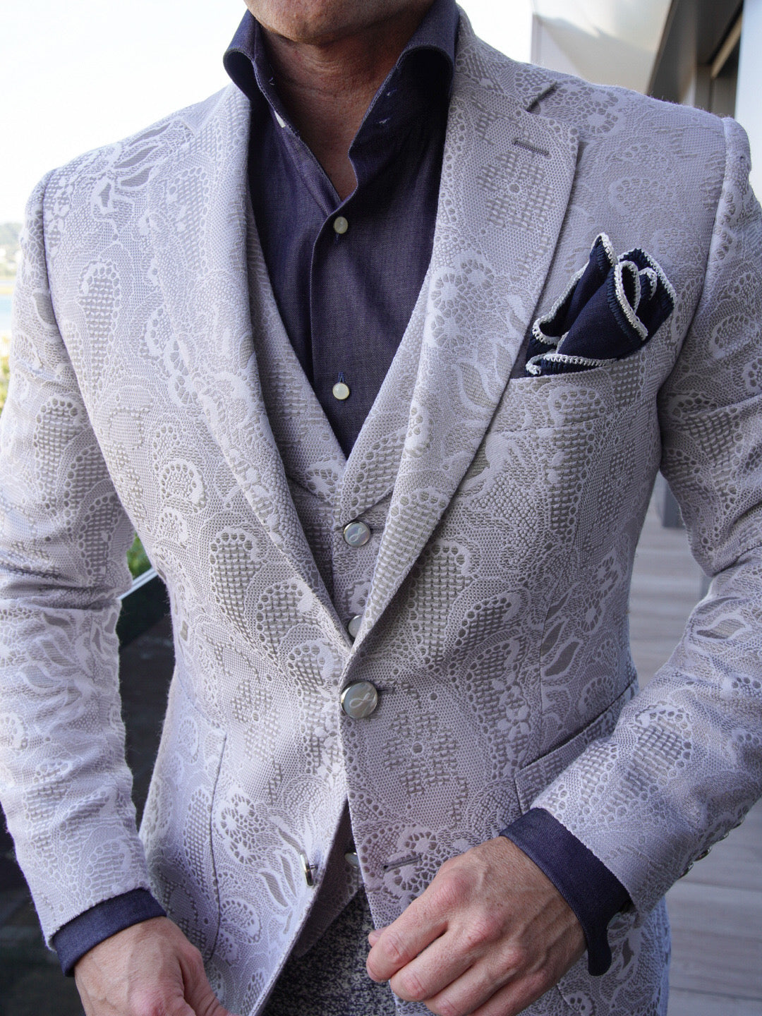 Grigio Damask Jacket