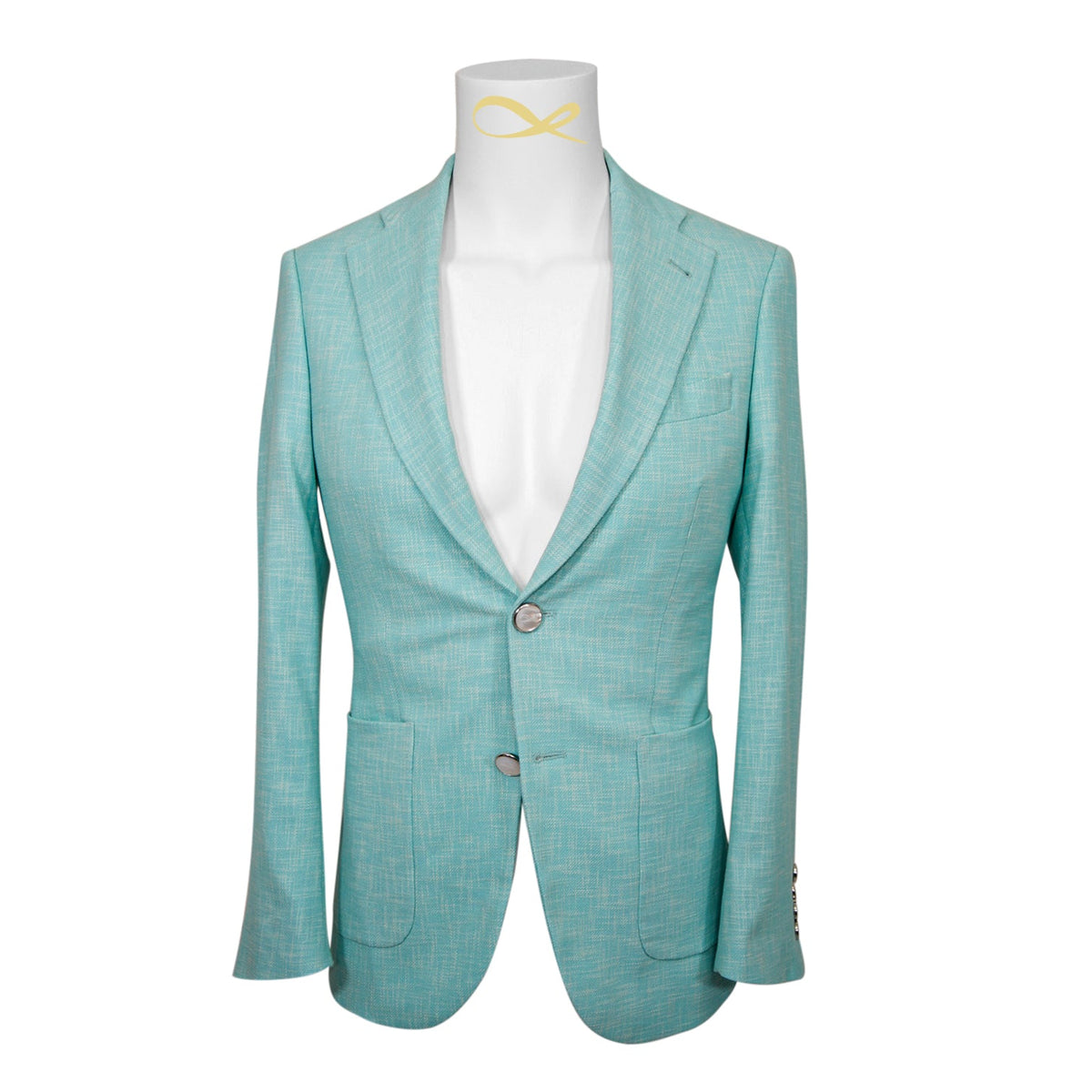 Blu Ciano Lino Tweed Sport Jacket-5