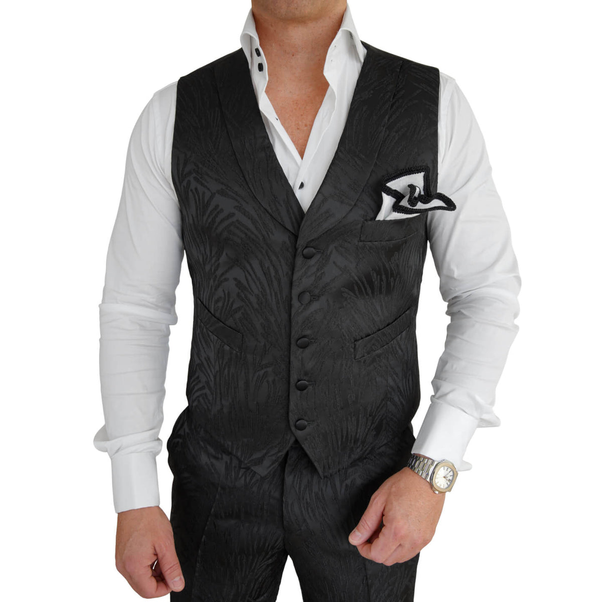 Black Pampa Ciottoli Waistcoat