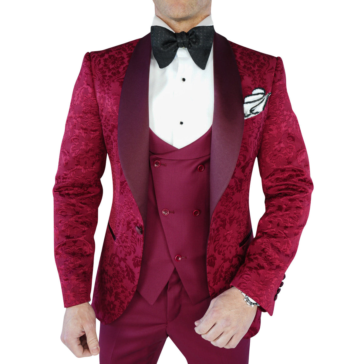 Burgundy Fiore Dinner Jacket @ The Vault-4