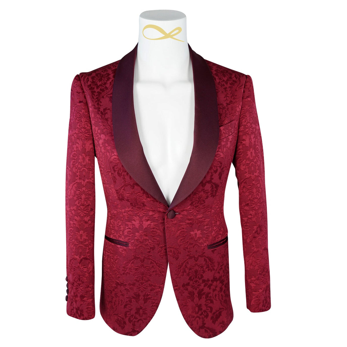 Burgundy Fiore Dinner Jacket-6