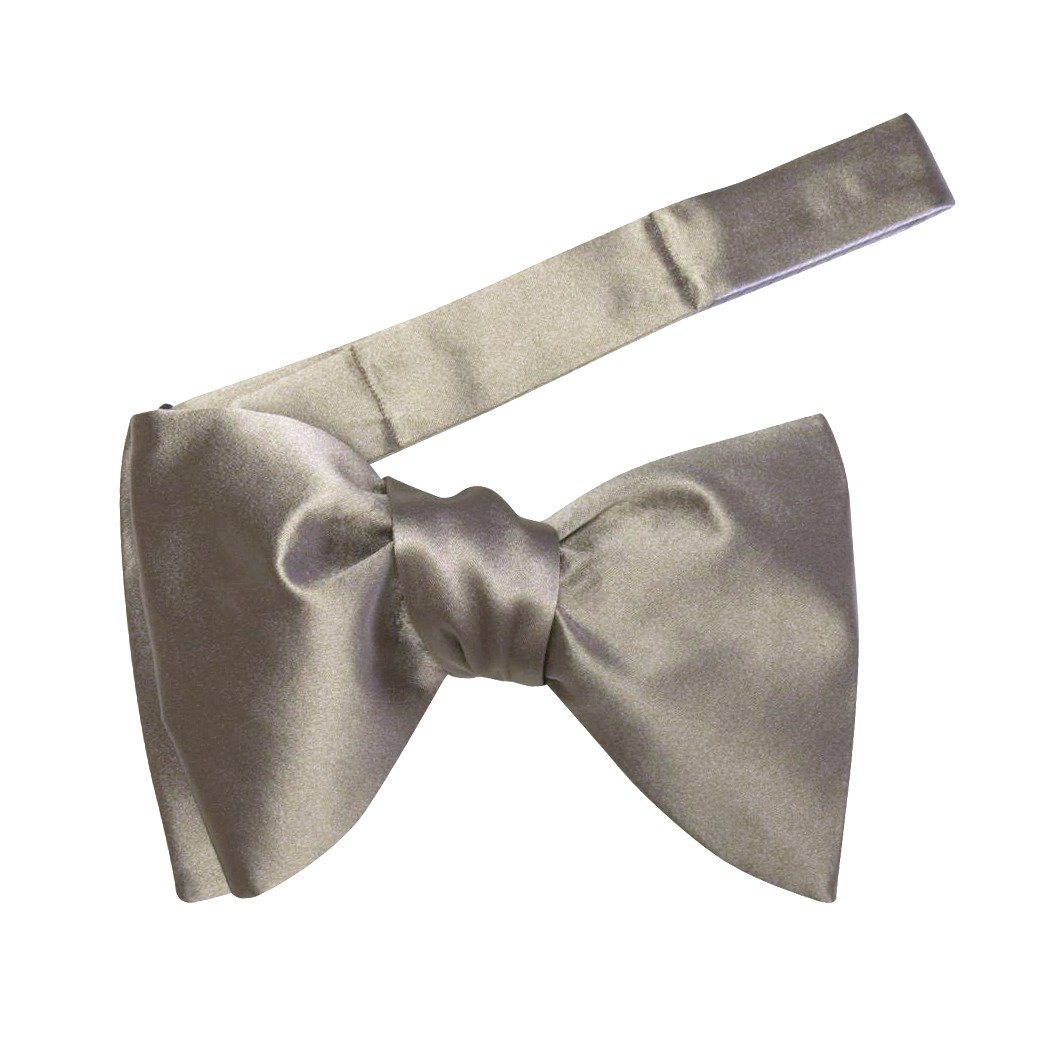 Champagne Oro Satin Jumbo Pre Tied Butterfly Bow Tie
