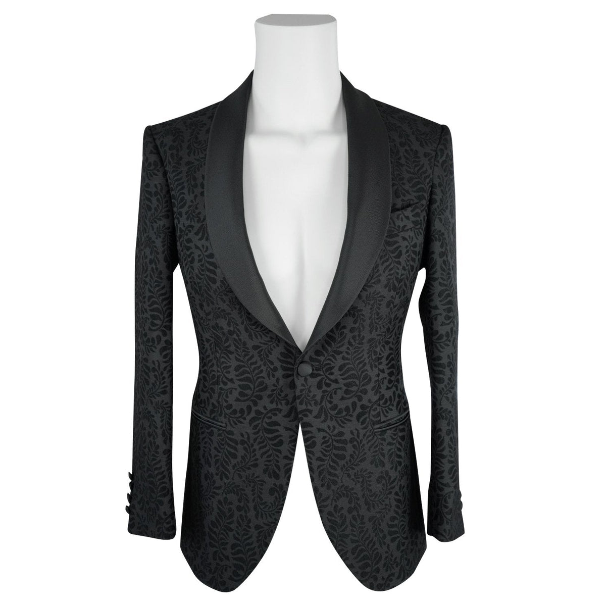 Charcoal Damascata Dinner Jacket-5