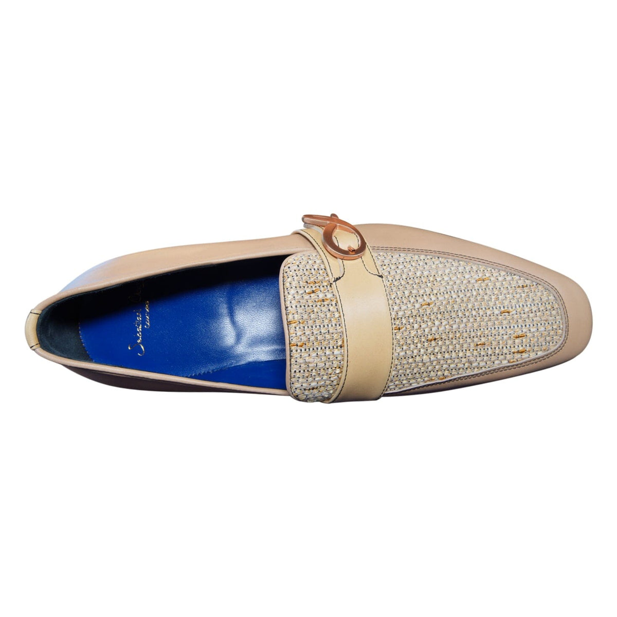 Tan Cestino Monk Rose Gold Loafer @ The Vault-7