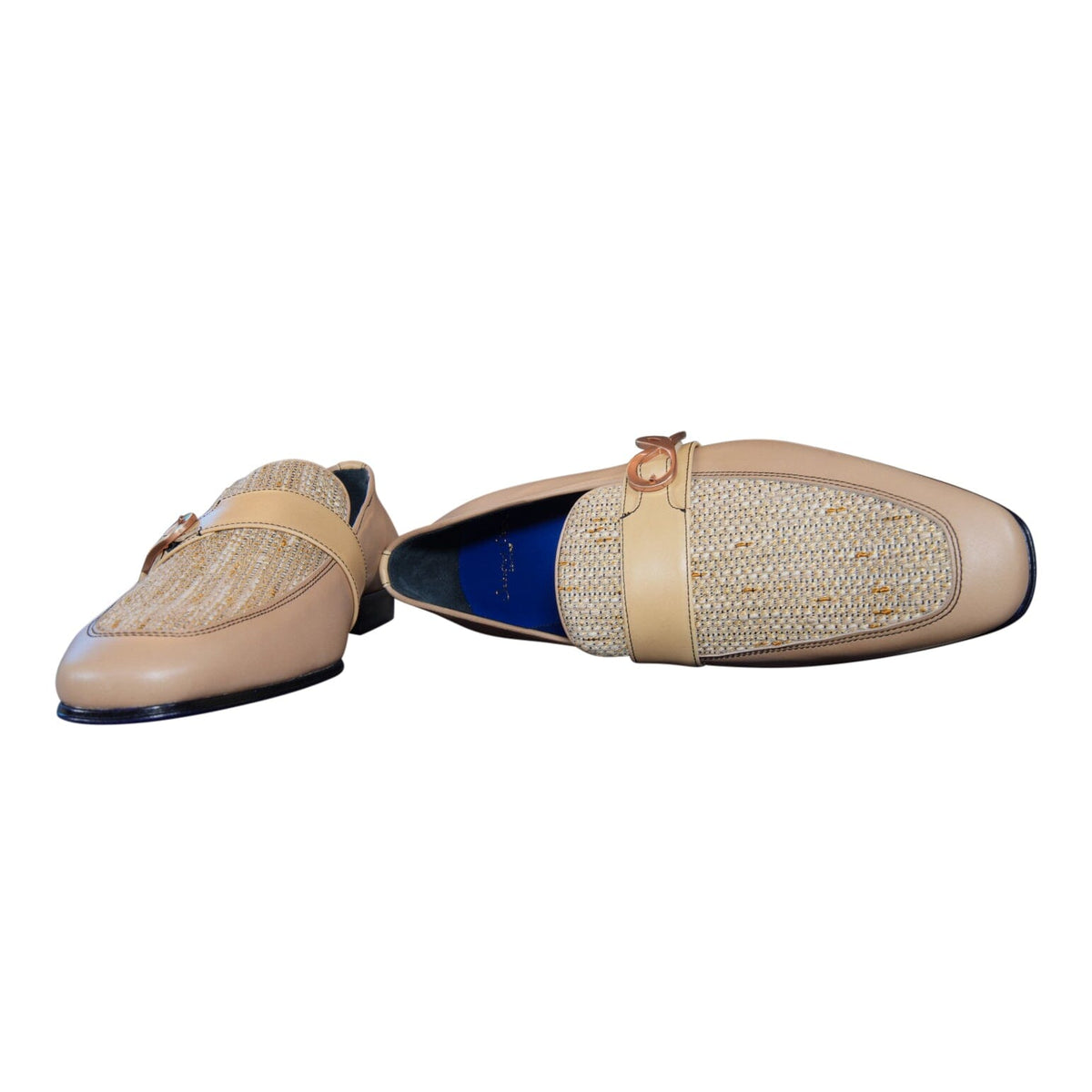 Tan Cestino Monk Rose Gold Loafer @ The Vault-9