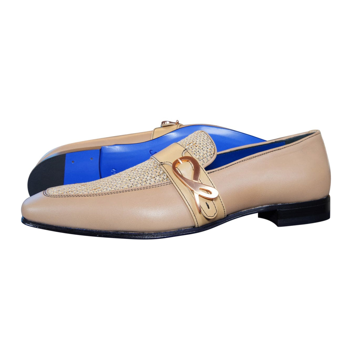 Tan Cestino Monk Rose Gold Loafer @ The Vault-10