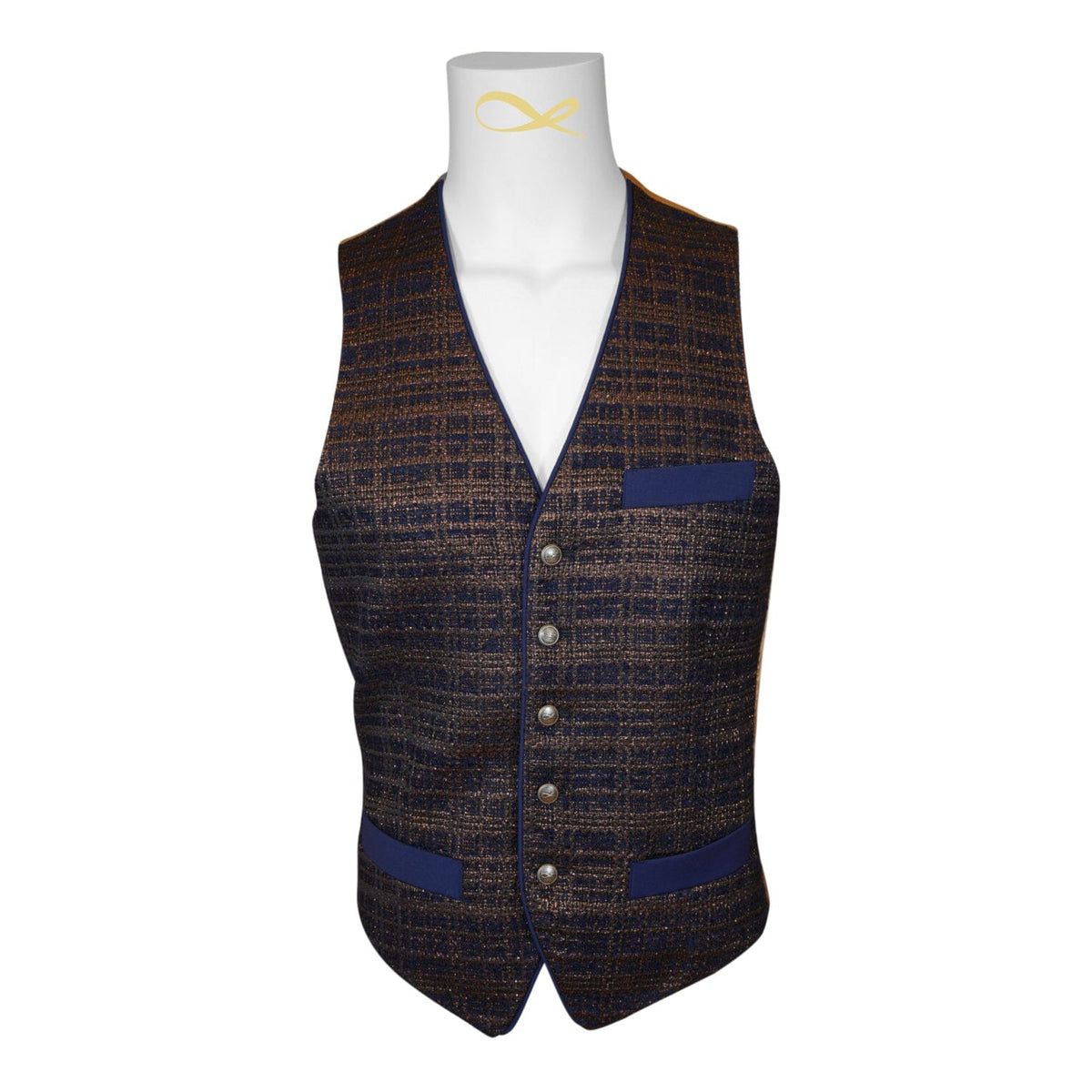 Midnight Bronze Boucle Ciottoli Waistcoat @ The Vault-3