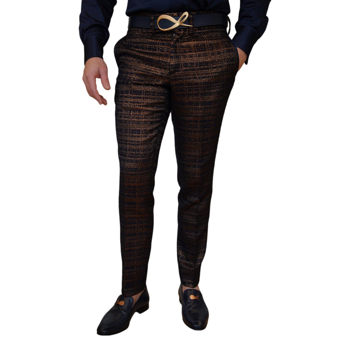 Midnight Bronze Boucle Trousers @ The Vault