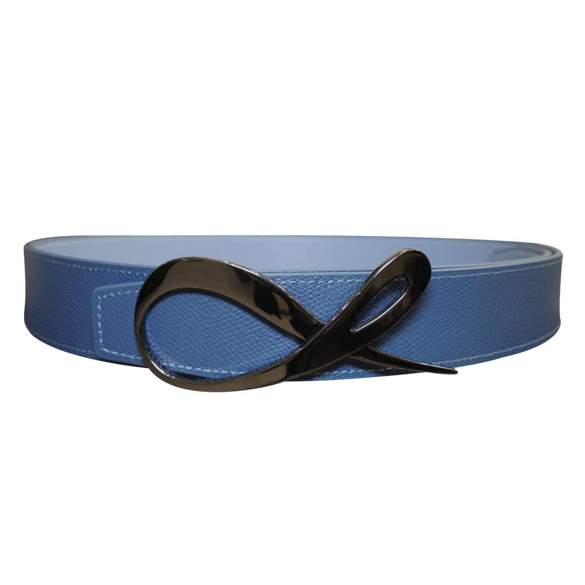 Aegean Blu Maya Black Enamel Reversible Belt-2