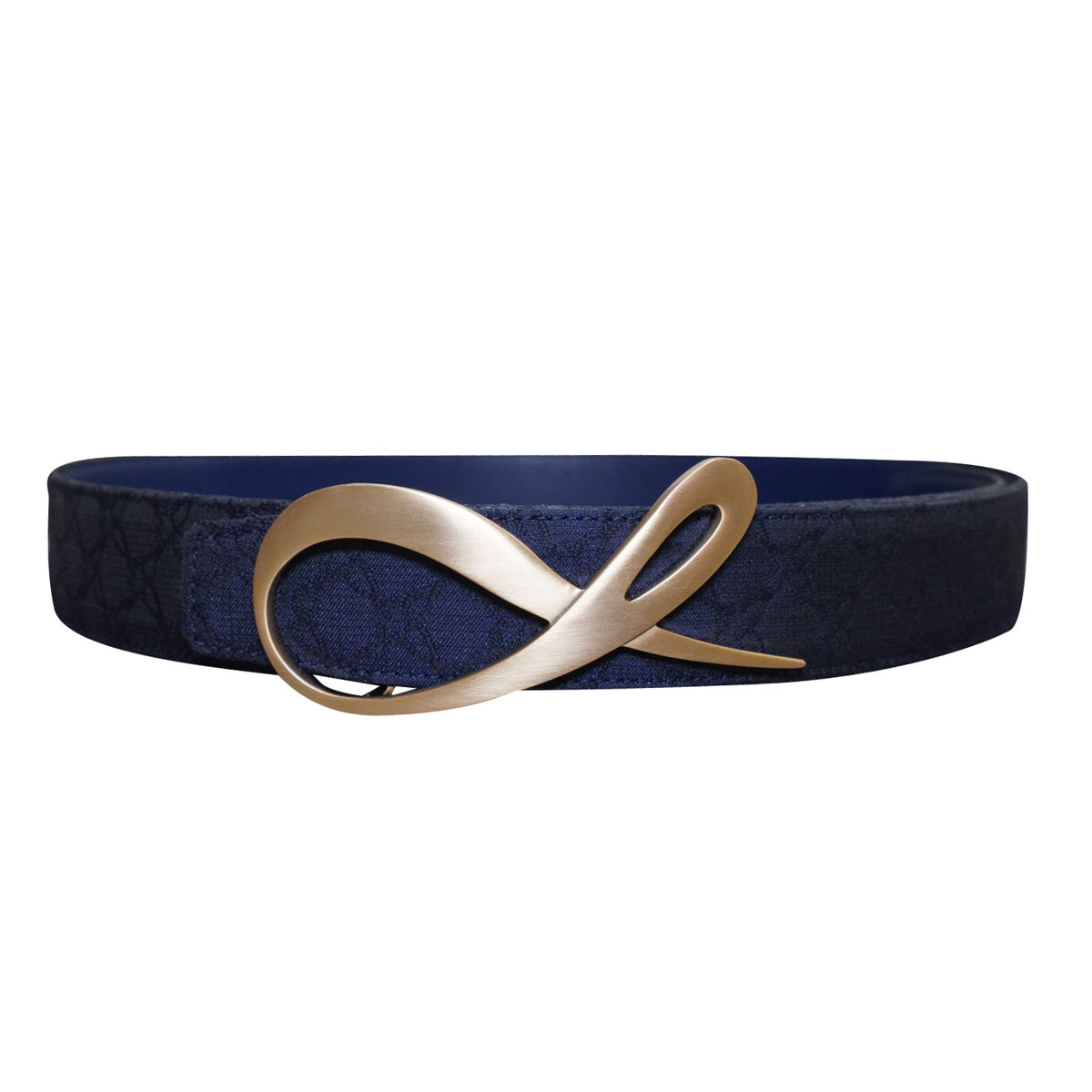 Midnight Marino Logo Yellow Gold Reversible Belt