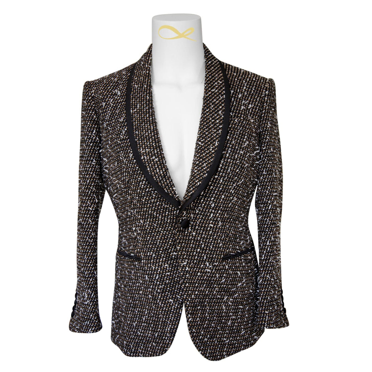 Tourmaline Boucle Smoking Jacket-4