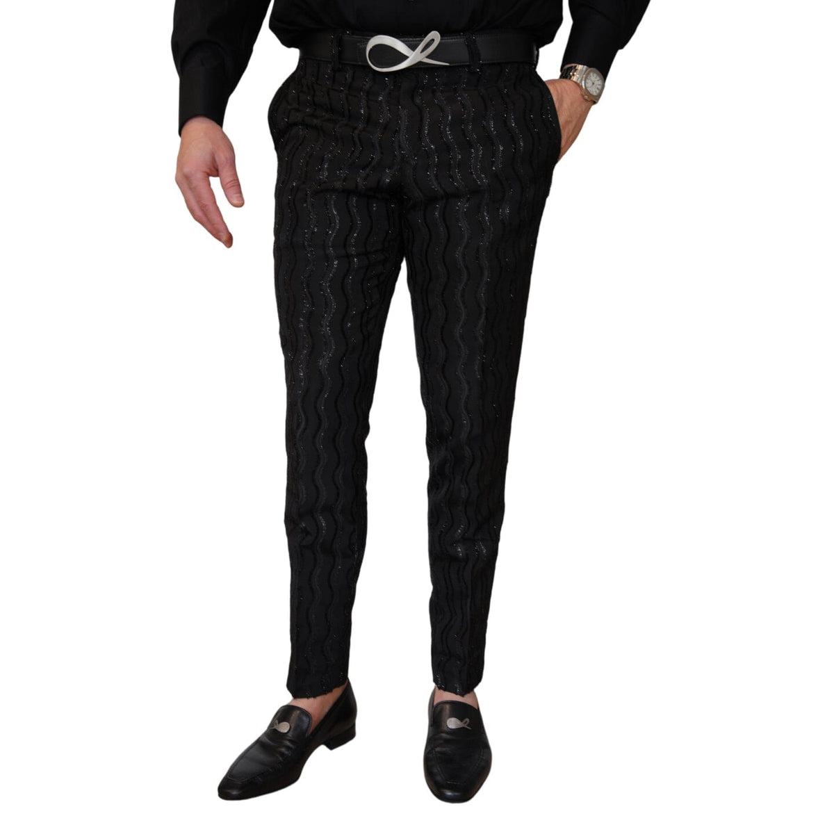 Rippled Inox Trousers