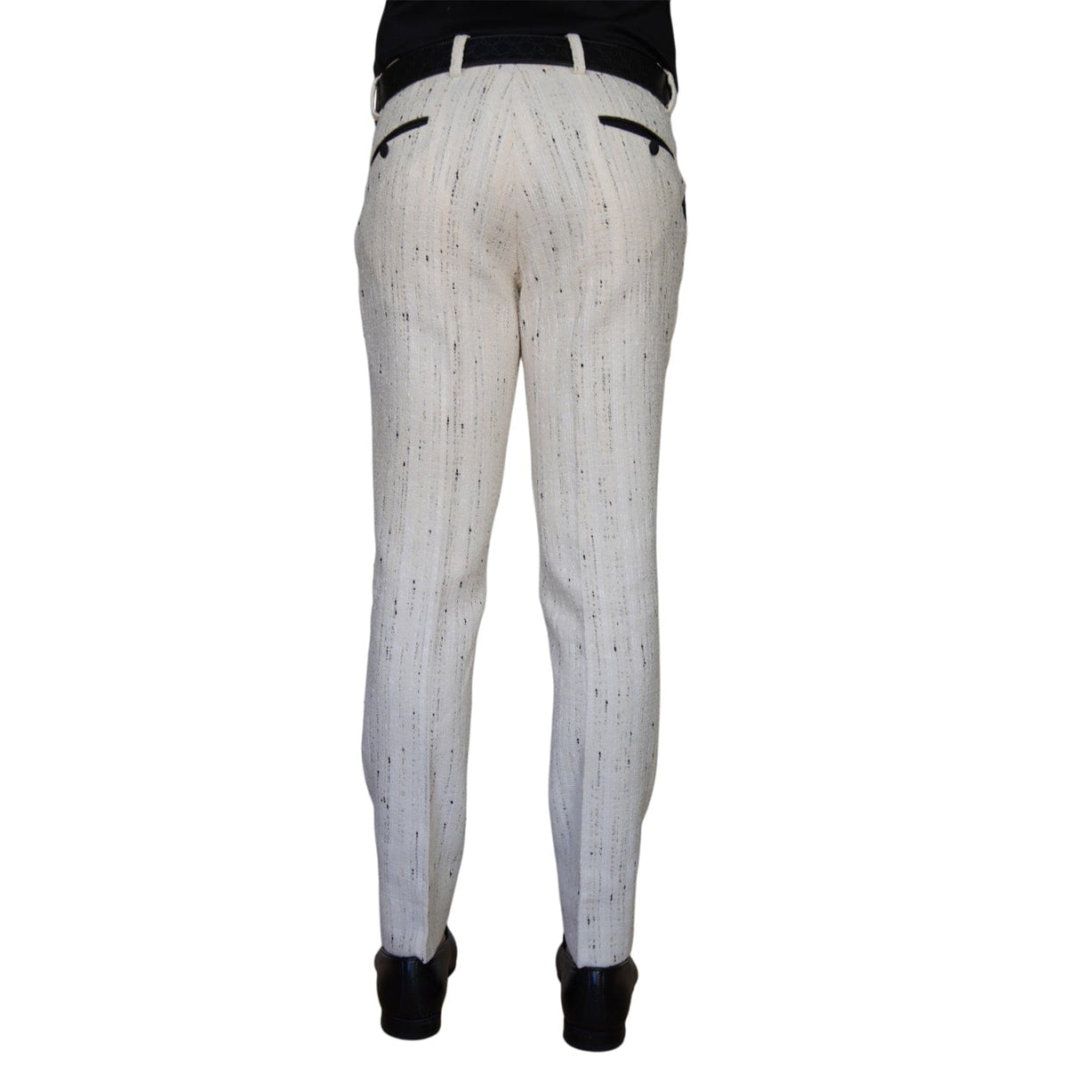 Vanilla Stracciatella Tweed Trousers-4