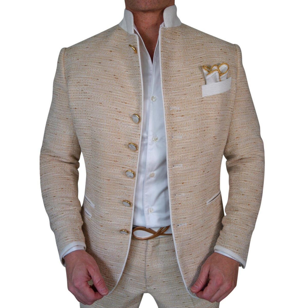 Golden Fieno Tweed Mandani Jacket-3