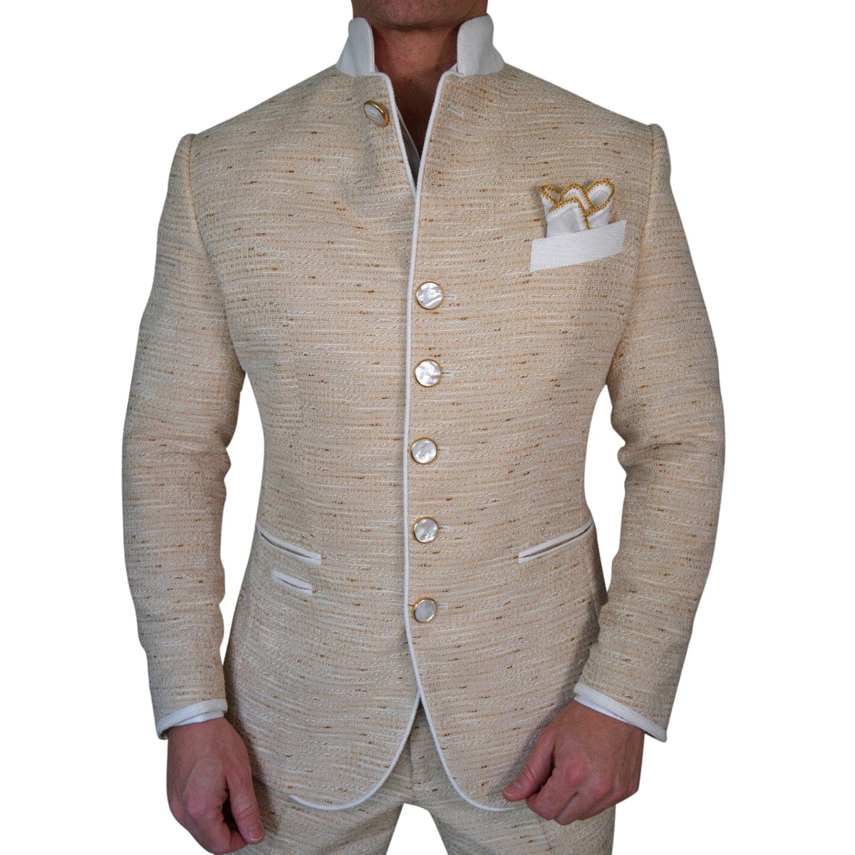 Golden Fieno Tweed Mandani Jacket