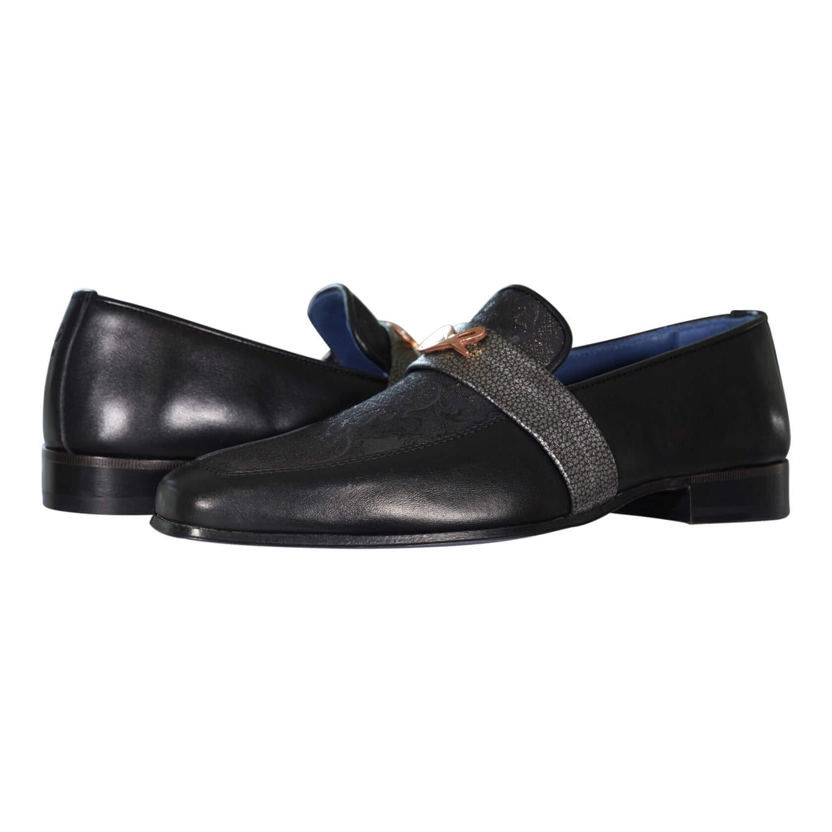 Black Oro Versailles With Rose Gold Hardware Loafer-3