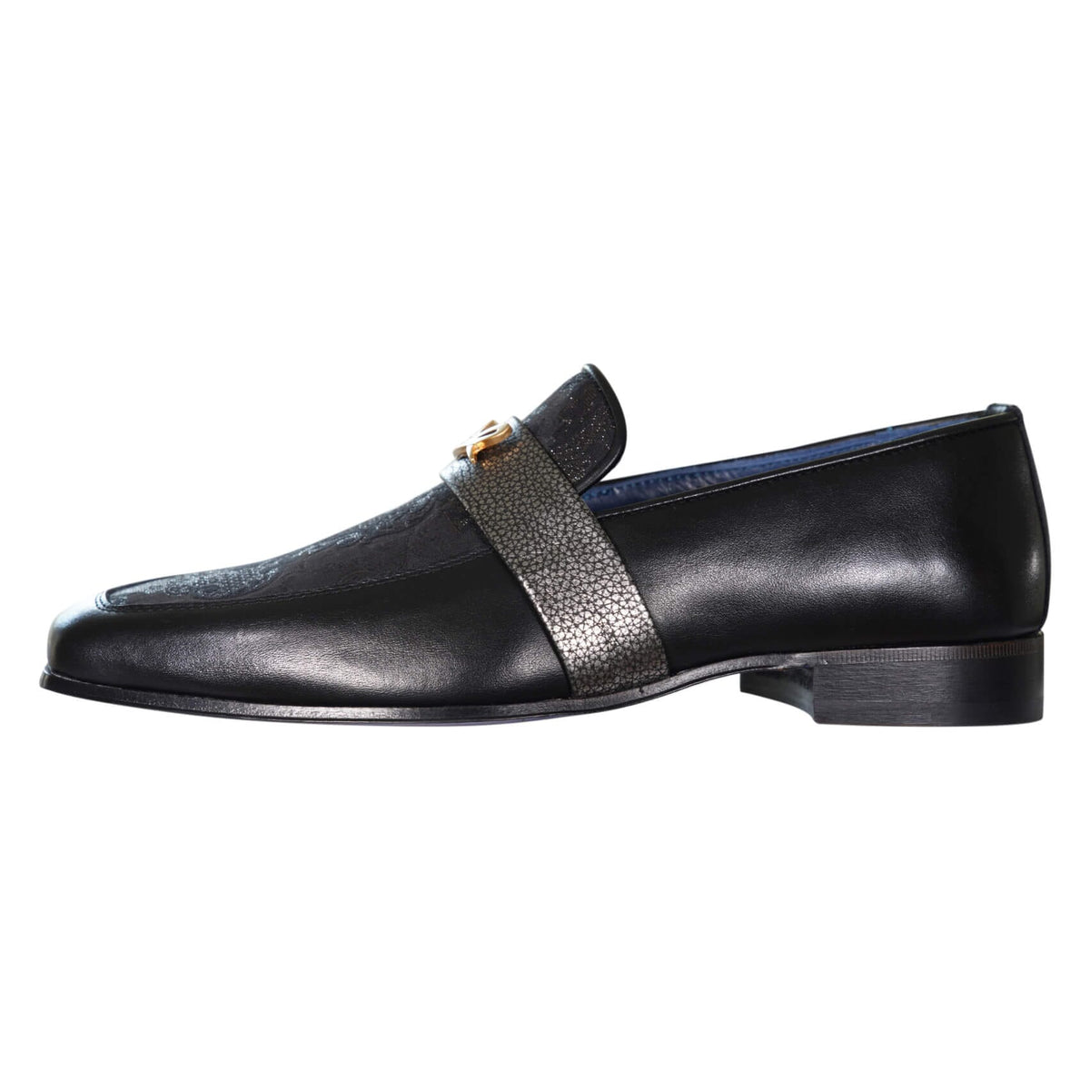 Black Oro Versailles With Yellow Gold Hardware Loafer-5