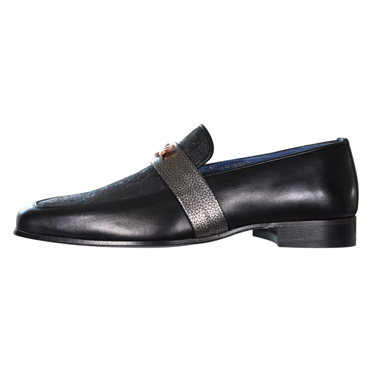 Black Oro Versailles With Rose Gold Hardware Loafer-5