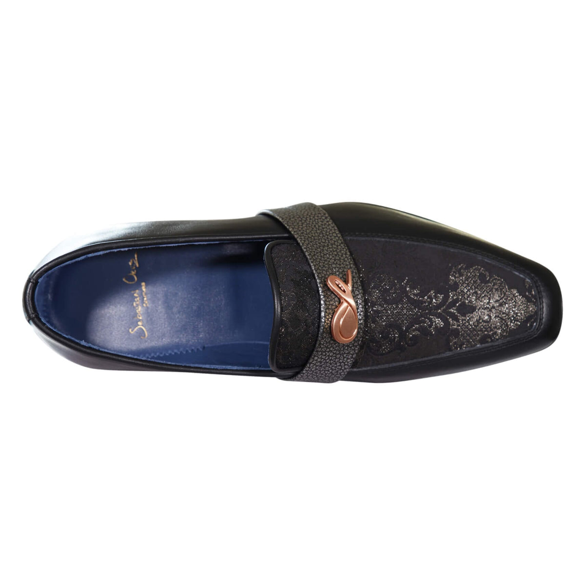Black Oro Versailles With Rose Gold Hardware Loafer-6