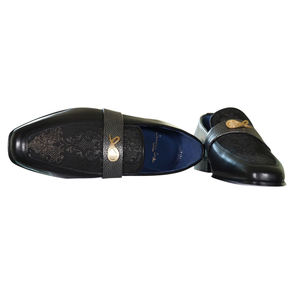 Black Oro Versailles With Yellow Gold Hardware Loafer-9