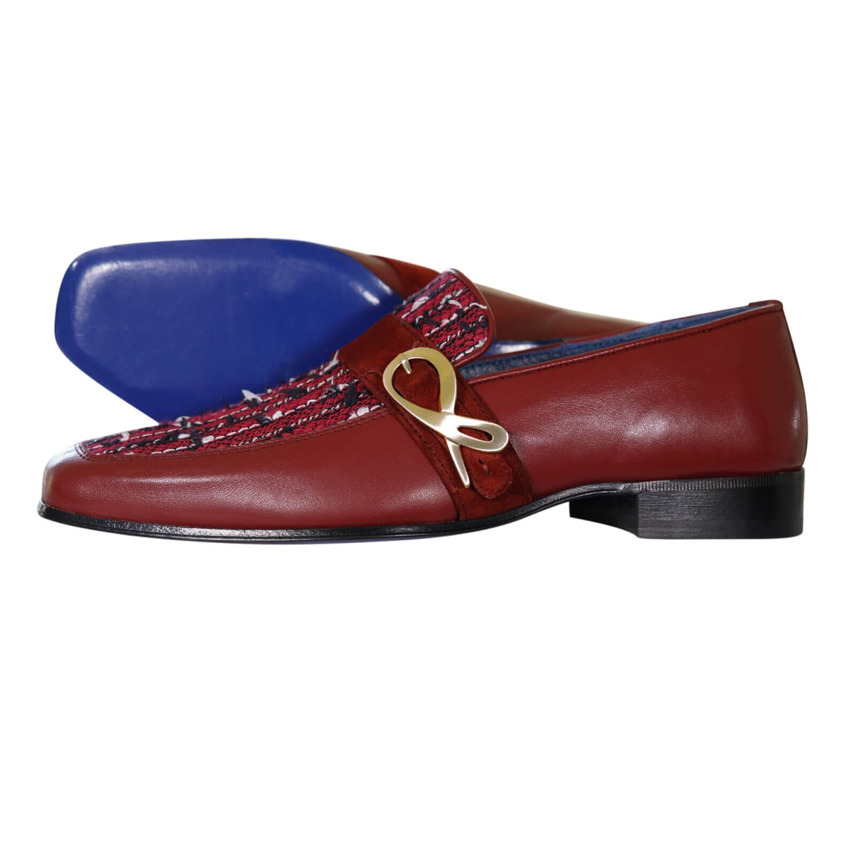 Ruby Boucle Yellow Gold Monk Loafer