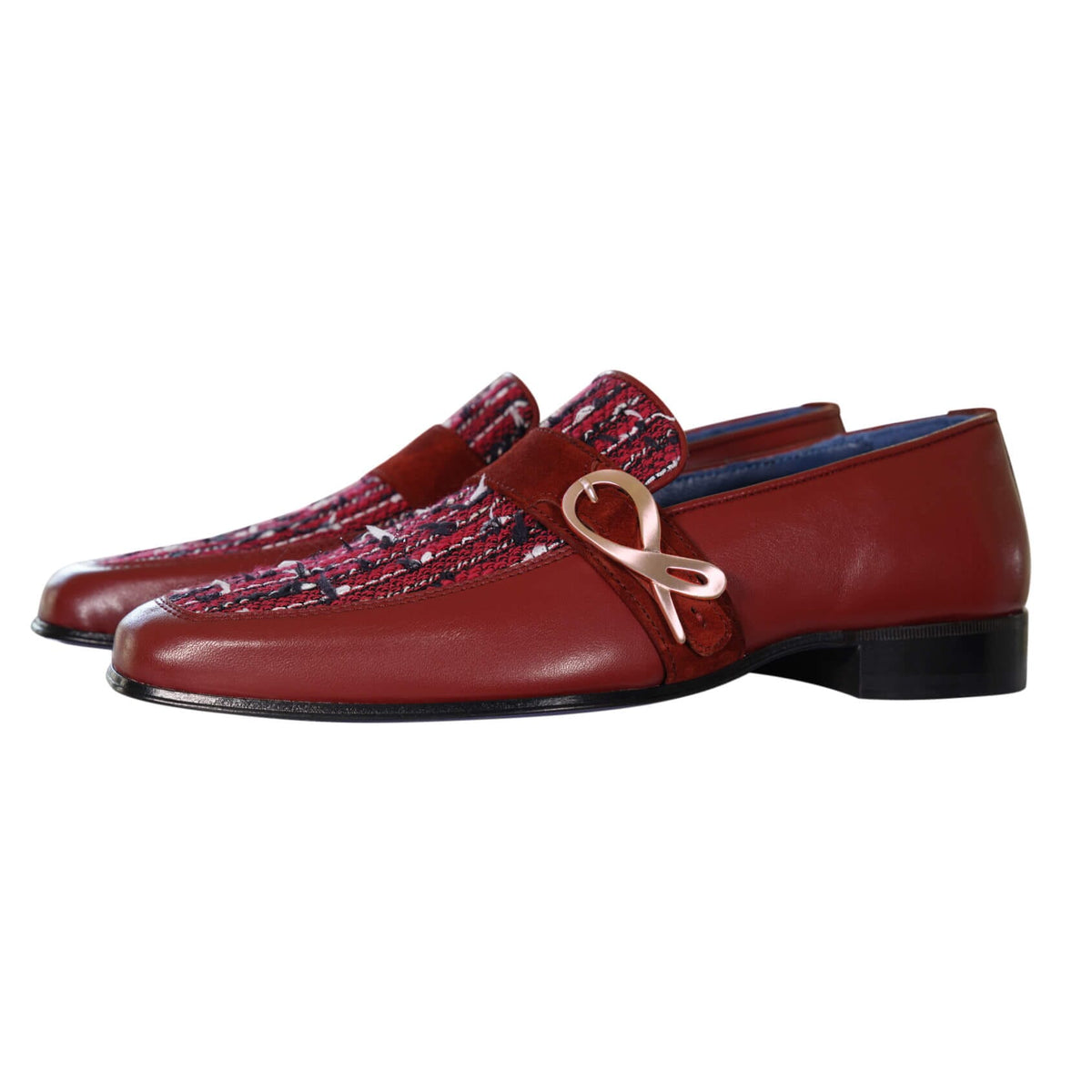 Ruby Boucle Rose Gold Monk Loafer-3