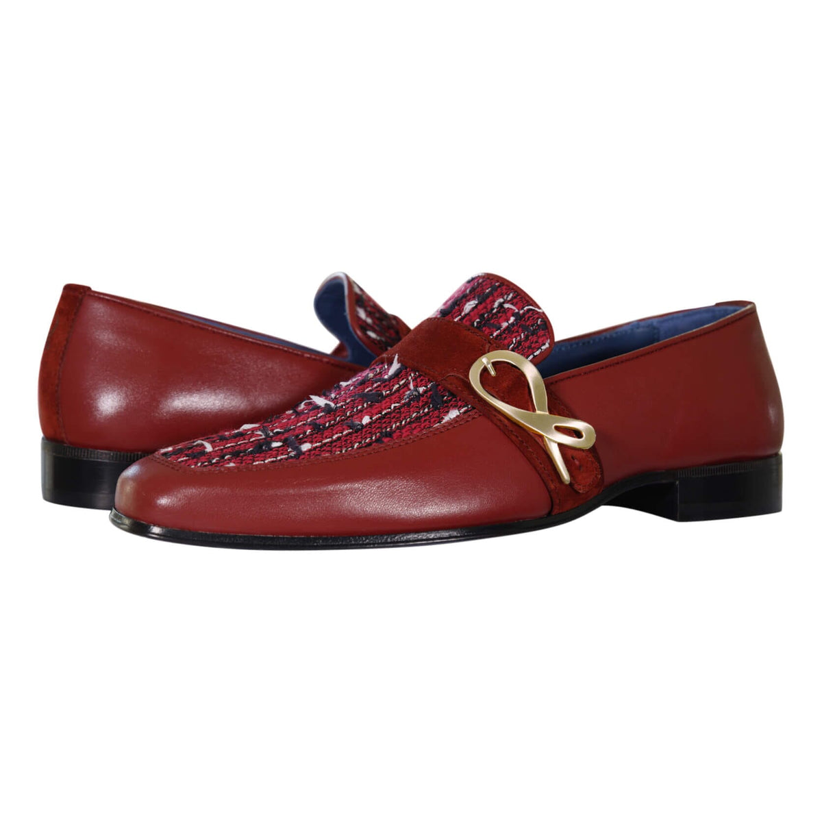 Ruby Boucle Yellow Gold Monk Loafer-4