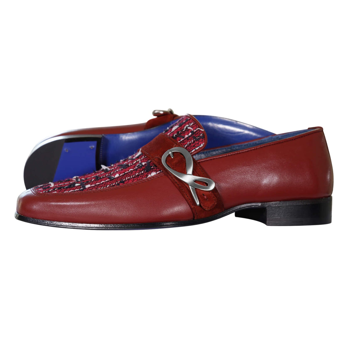 Ruby Boucle Silver Monk Loafer