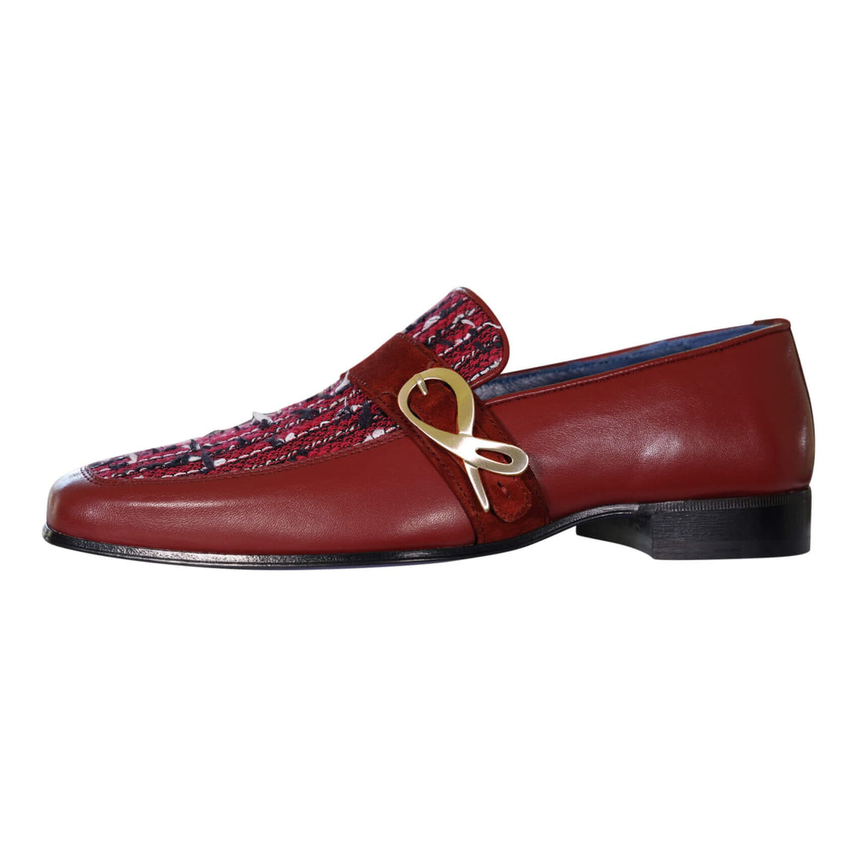 Ruby Boucle Yellow Gold Monk Loafer-5