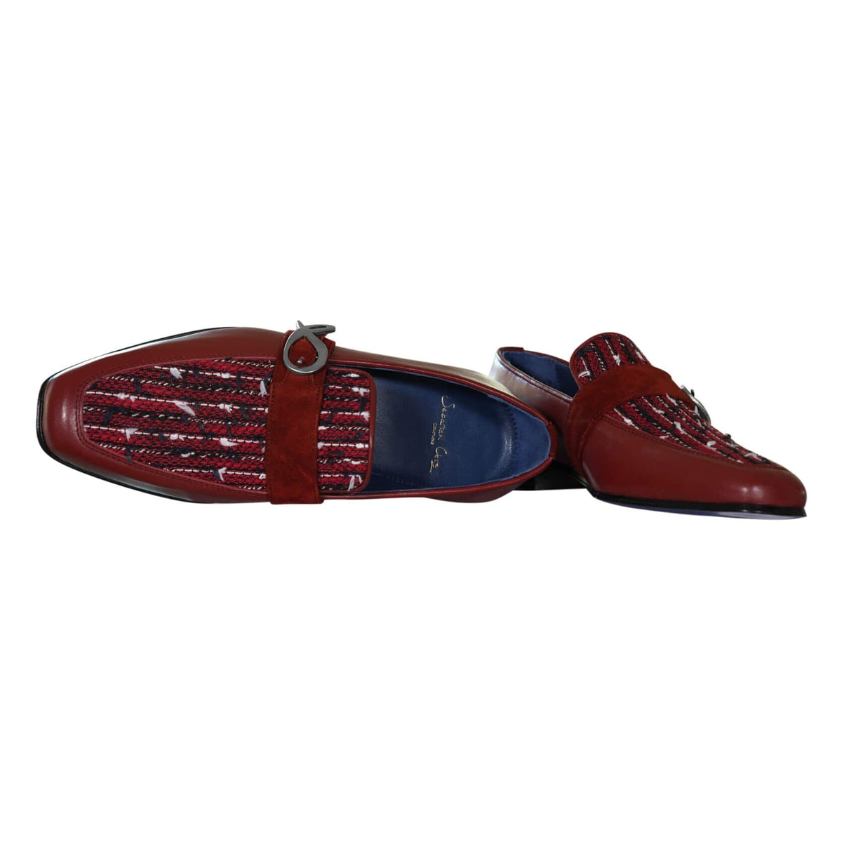 Ruby Boucle Silver Monk Loafer-8