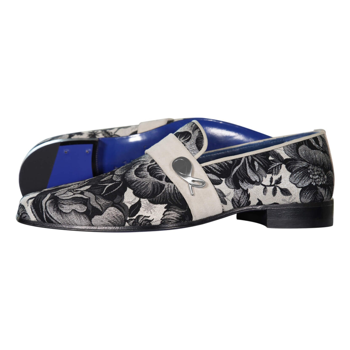 Bianco Rosa Silver Loafer