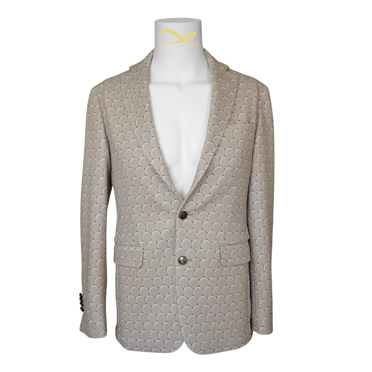 Taupe Honeycomb Luxury Performance Sport Jacket-4