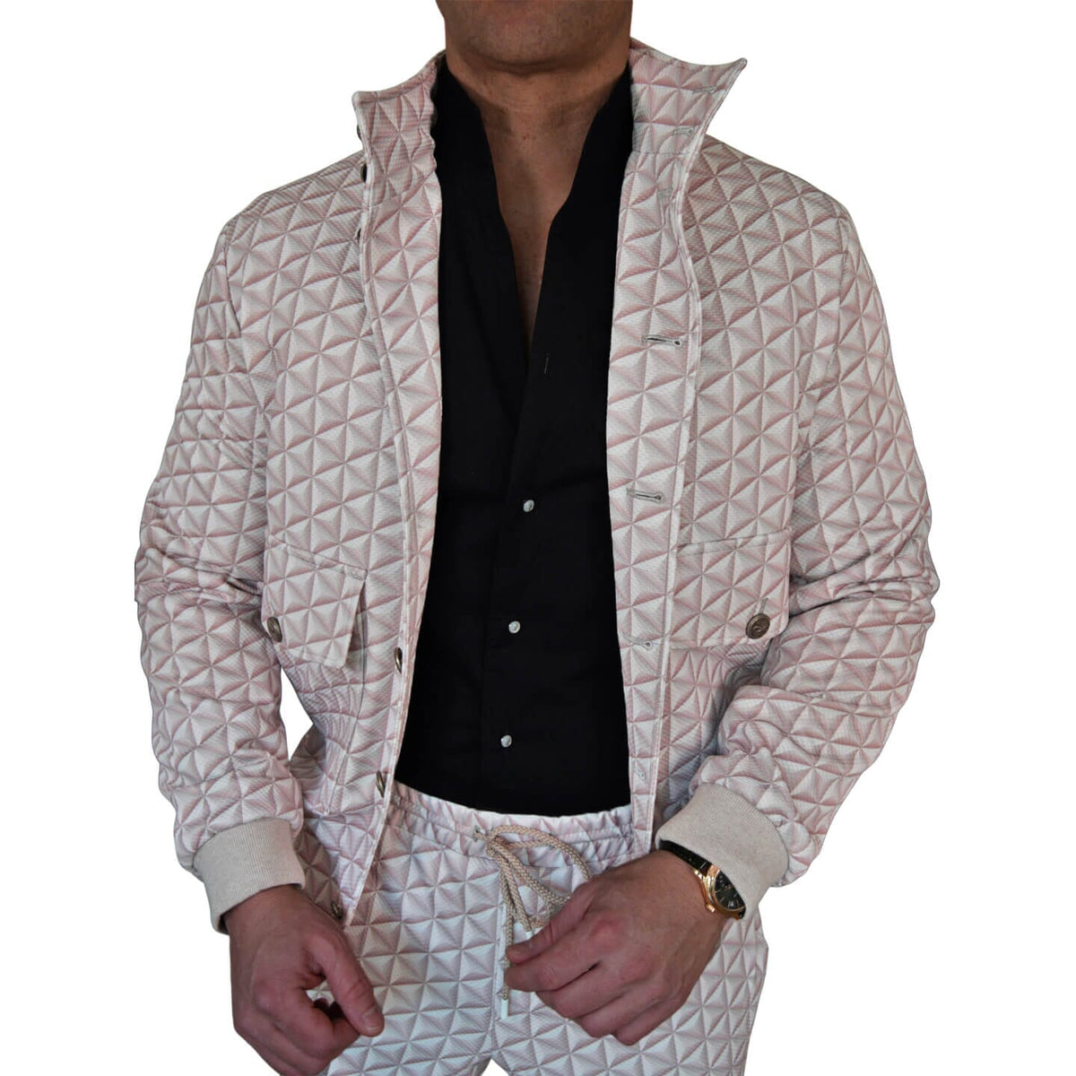 Toffee Prisma Luxury Performance Bomber Jacket-3