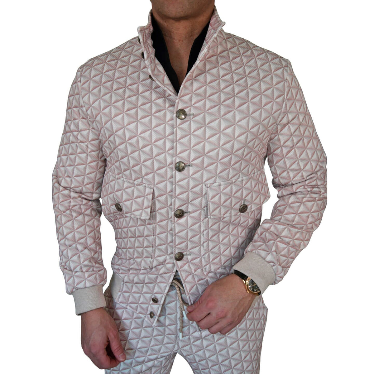 Toffee Prisma Luxury Performance Bomber Jacket