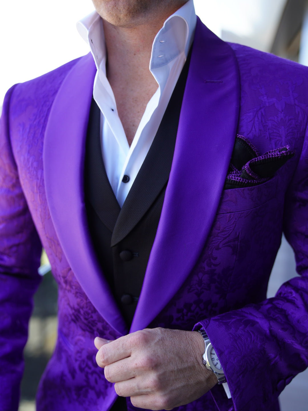 Midnight Plum Fiore Dinner Jacket