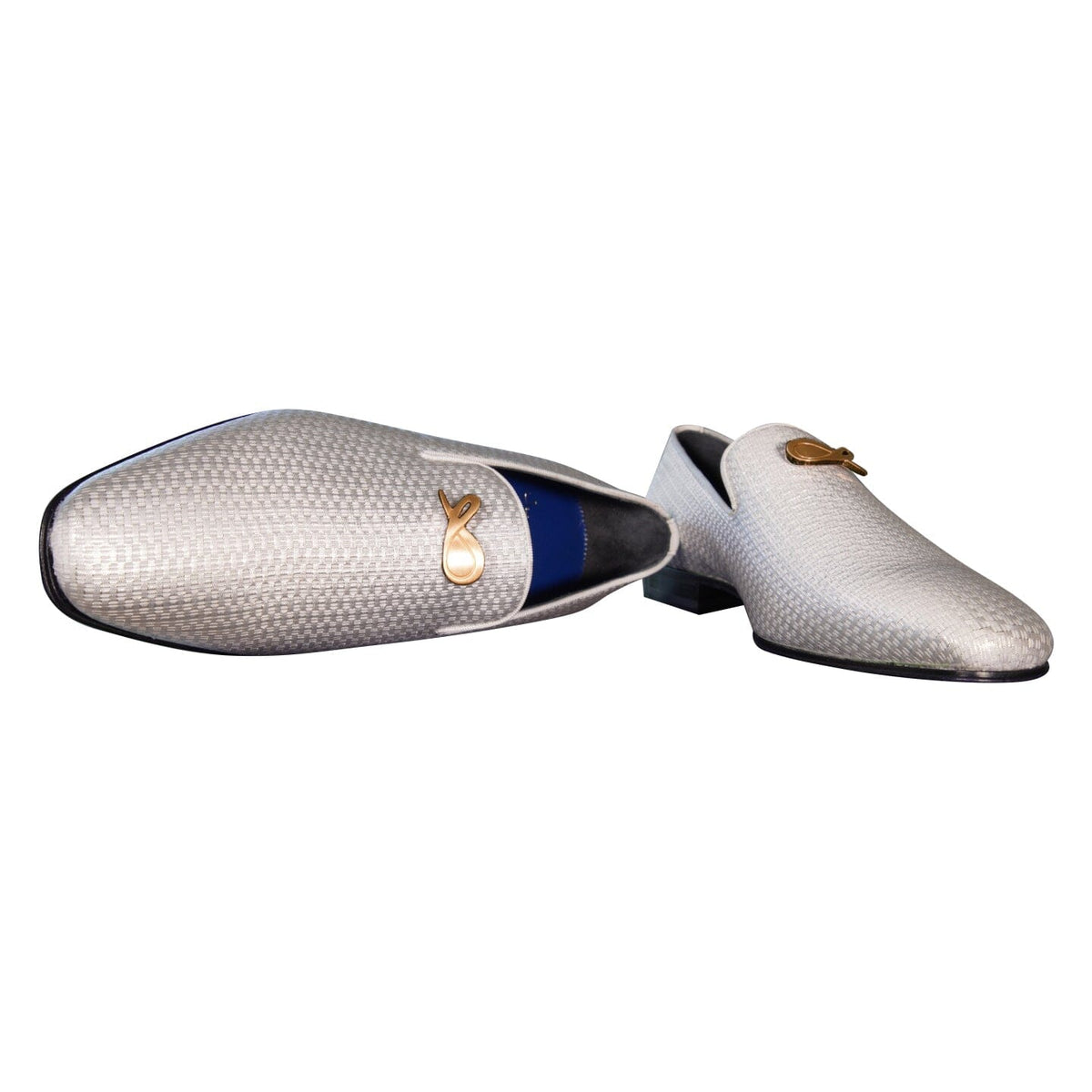 Silver Diamante With Yellow Gold Hardware Loafer-8