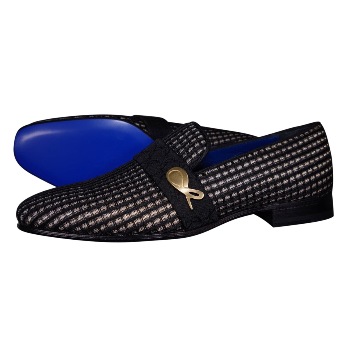Black Oro Waffle Gold Loafer @ The Vault