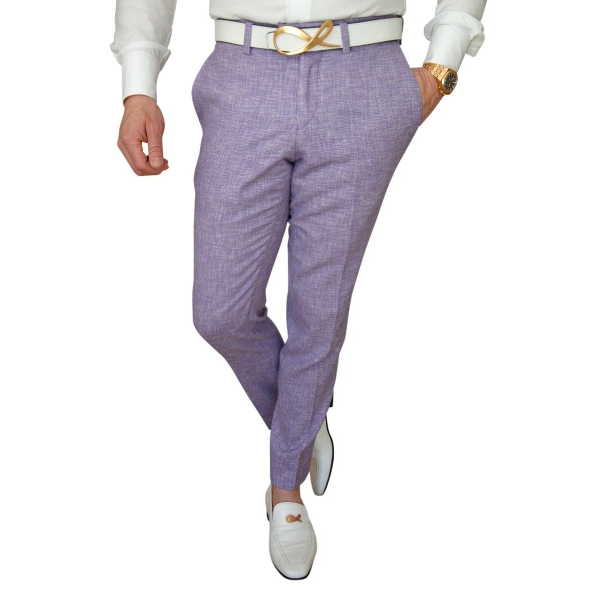 Amethyst Lino Tweed Trousers @ The Vault