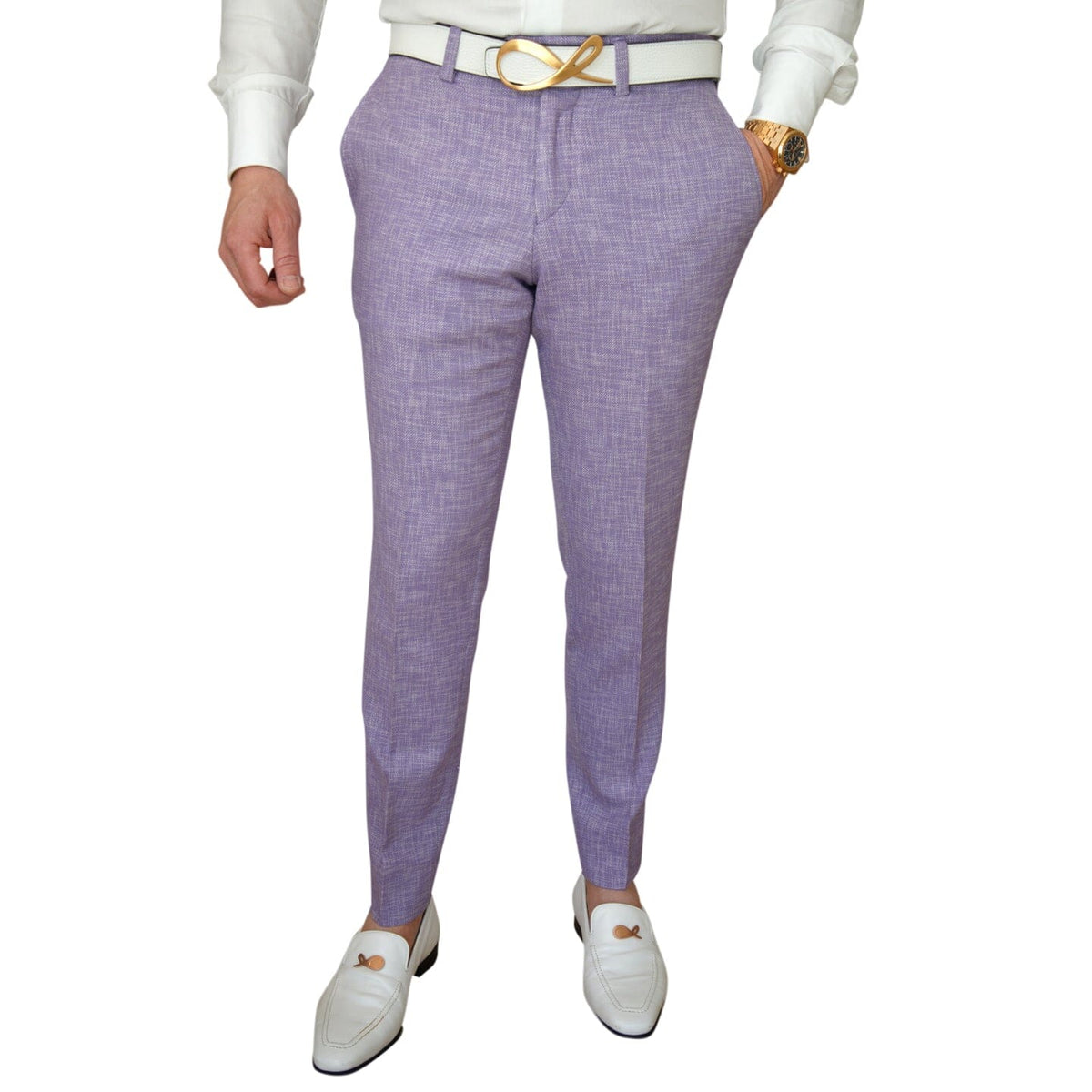 Amethyst Lino Tweed Trousers @ The Vault