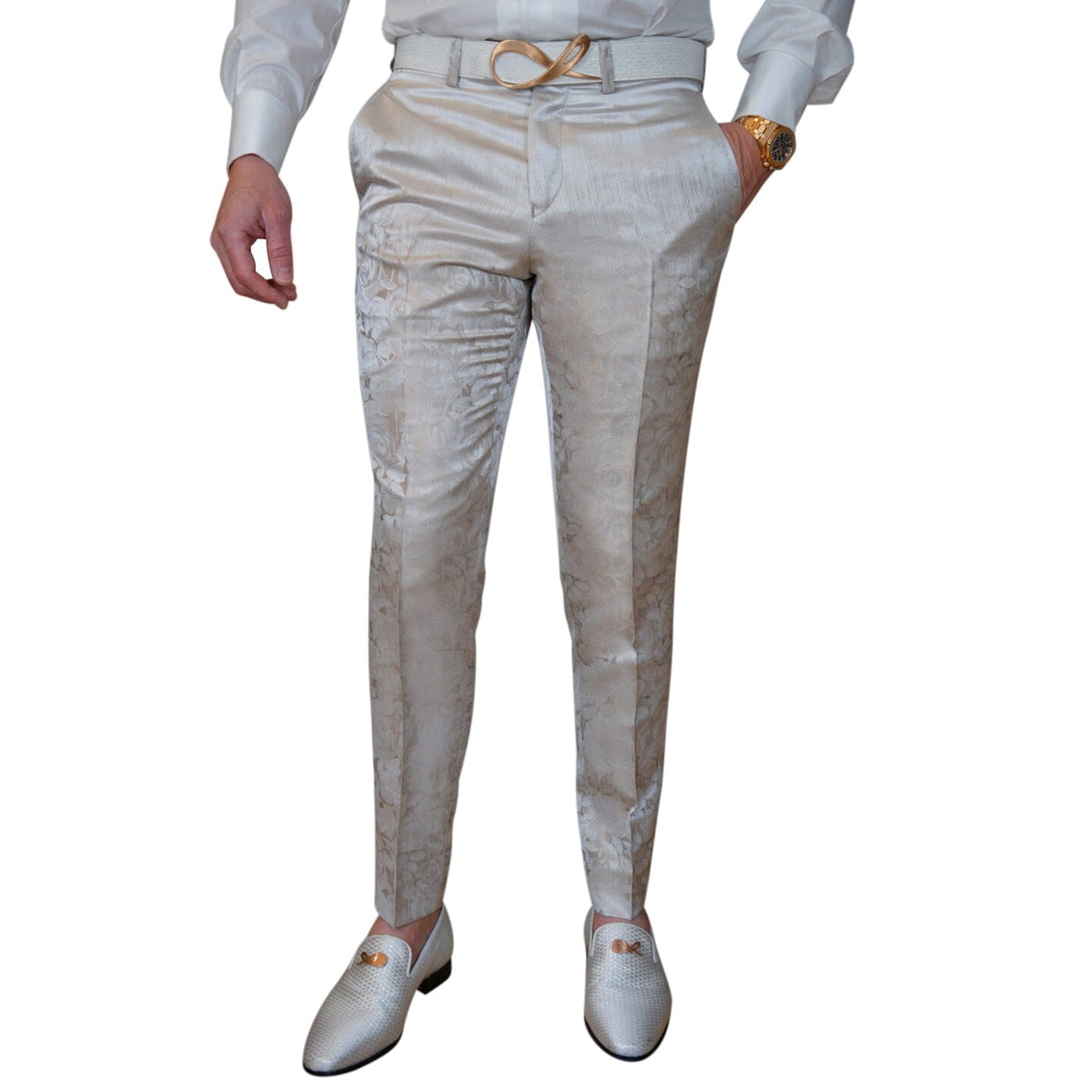 Champagne Sateen Ombre Trousers @ The Vault